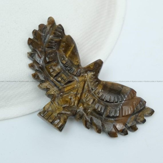 Tiger Eye Flying Eagle Carving
