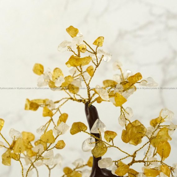 Citrine & Clear Quatyz Crystal Tree