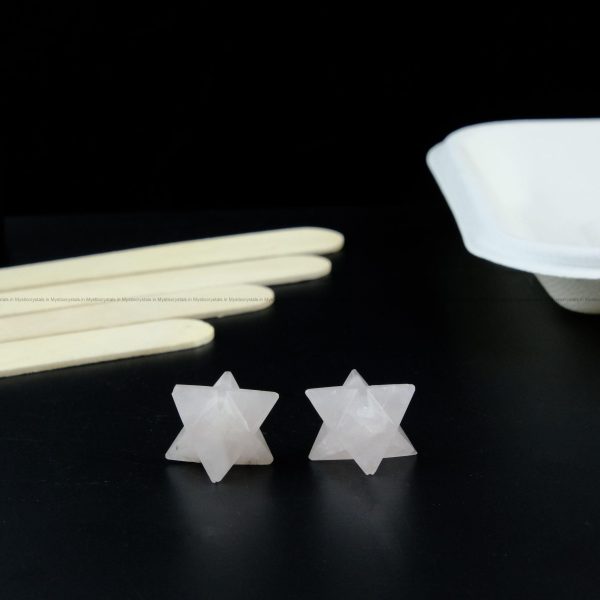Natural Rose Quartz Merkaba