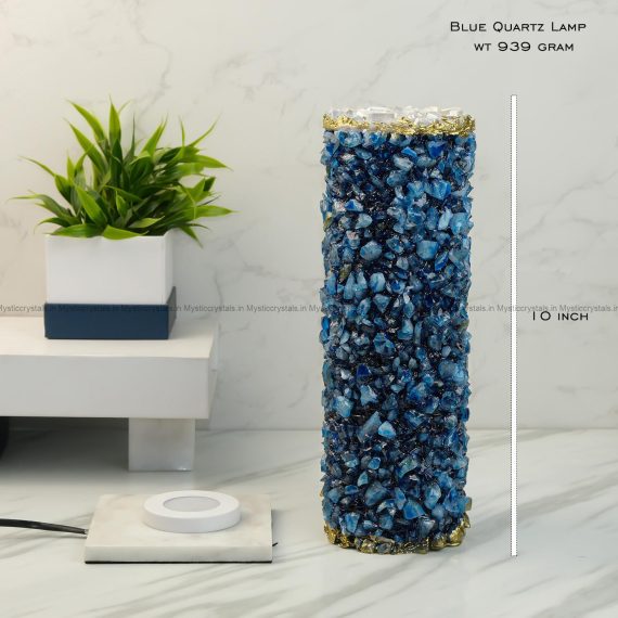 Blue Quartz Crystal Lamp