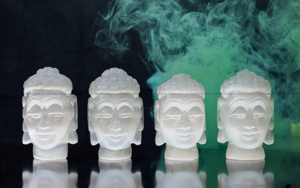 Selenite Buddha Head