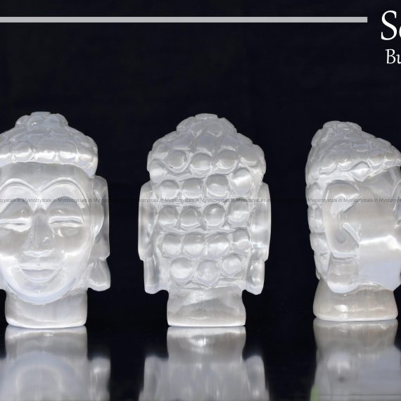 Selenite Buddha Head