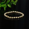 White Jade Cubical Bead Crystal Bracelet