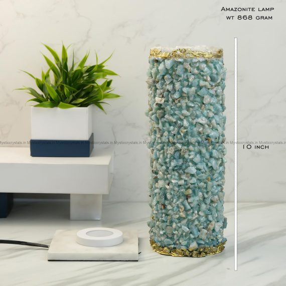 Amazonite Crystal Lamp