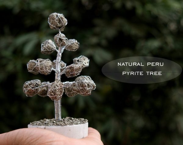 Natural Peru Pyrite Crystal Tree