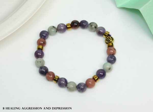 This gentle Crystal Bracelet is made to help calm anger, frustration, sadness, and low moods. It brings peace to the mind, soothes heavy emotions, and supports emotional healing and balance.