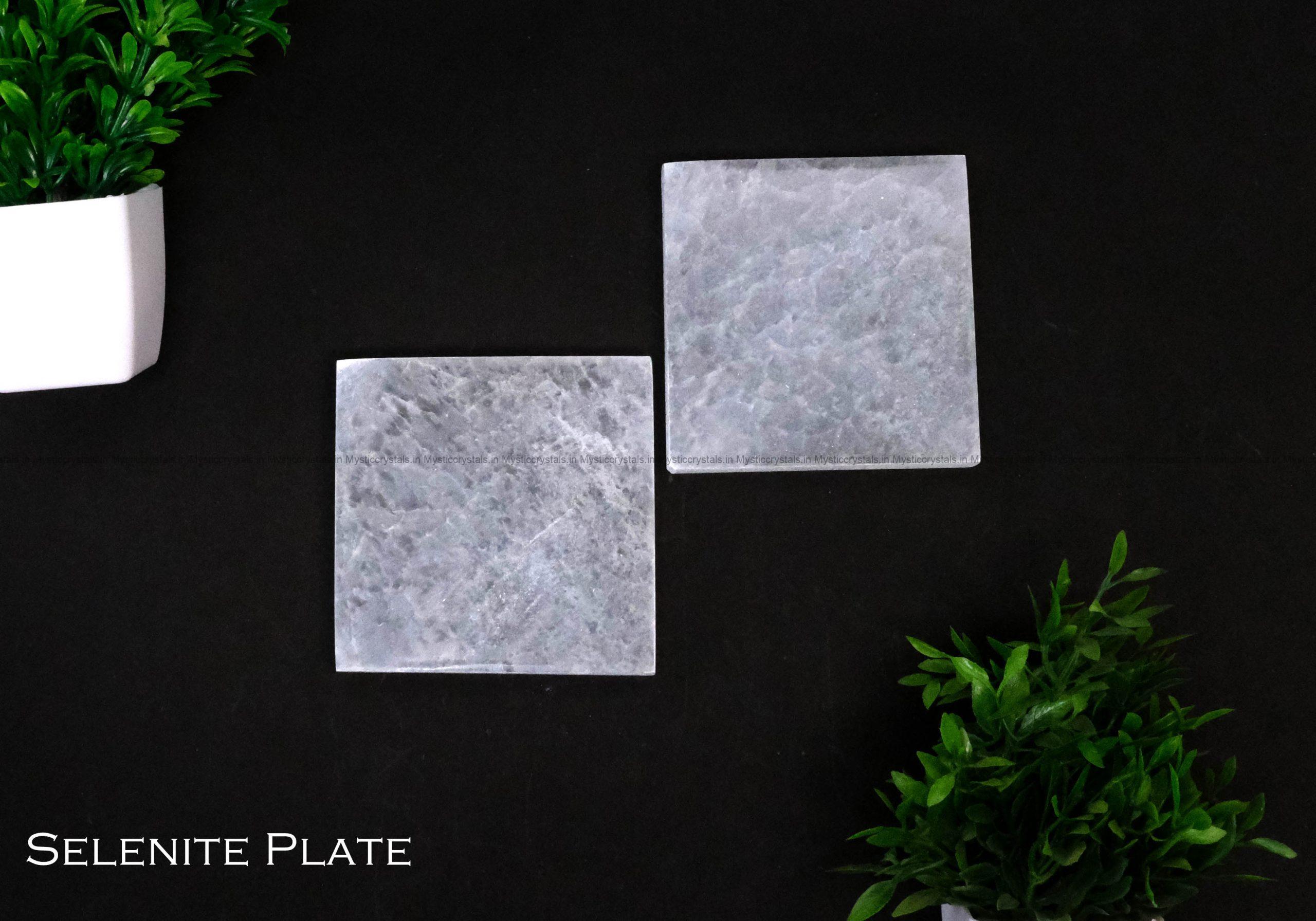 Selenite Reharging Square Plate