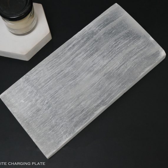 Selenite Crystal Charging Square Plate (Big)