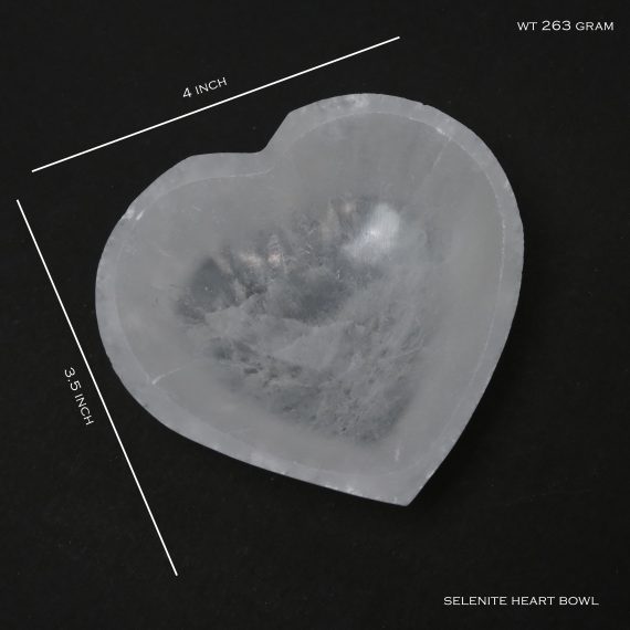 Selenite Crystal Bowl Heart Shape