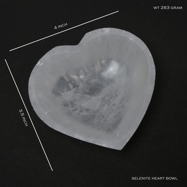 Selenite Crystal Bowl Heart Shape