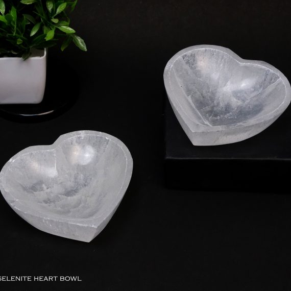Selenite Crystal Bowl Heart Shape