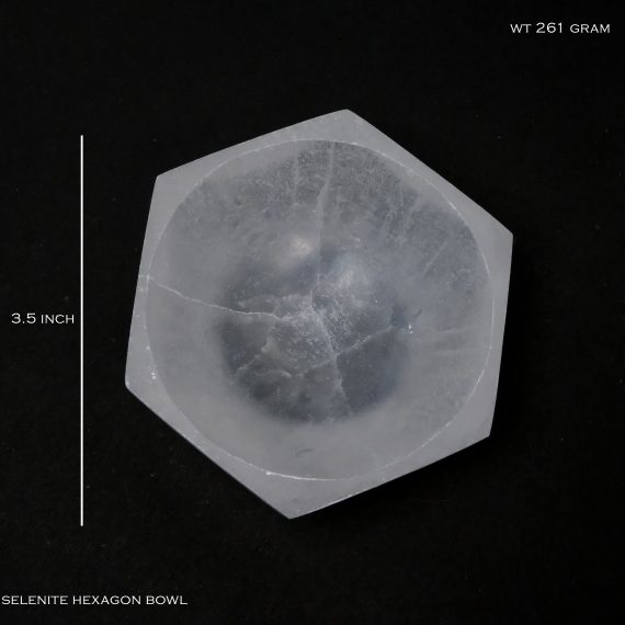 Selenite Crystal Bowl Hexagon Shape