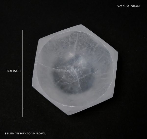 Selenite Crystal Bowl Hexagon Shape
