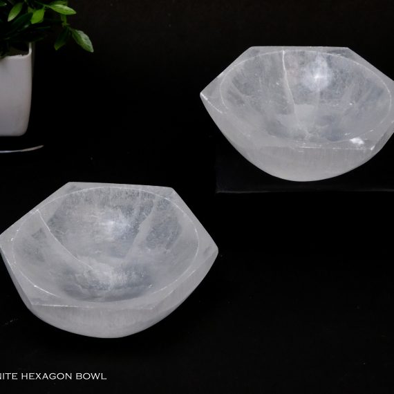Selenite Crystal Bowl Hexagon Shape