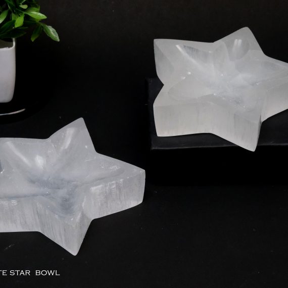 Selenite Crystal Bowl Star Shape