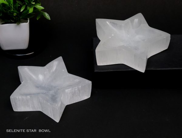 Selenite Crystal Bowl Star Shape