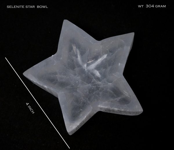Selenite Crystal Bowl Star Shape