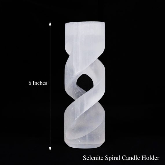 Natural Selenite Spiral Candle Holder