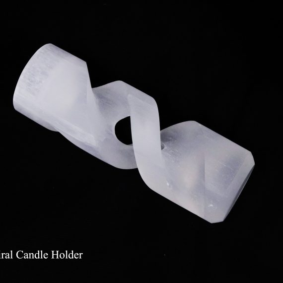 Natural Selenite Spiral Candle Holder