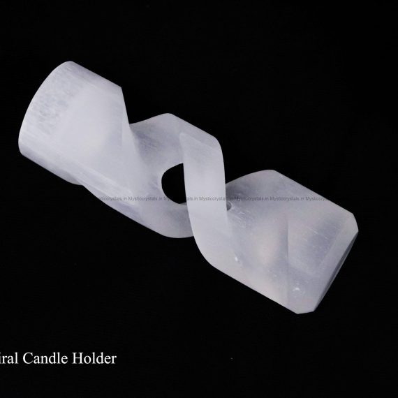 Natural Selenite Spiral Candle Holder