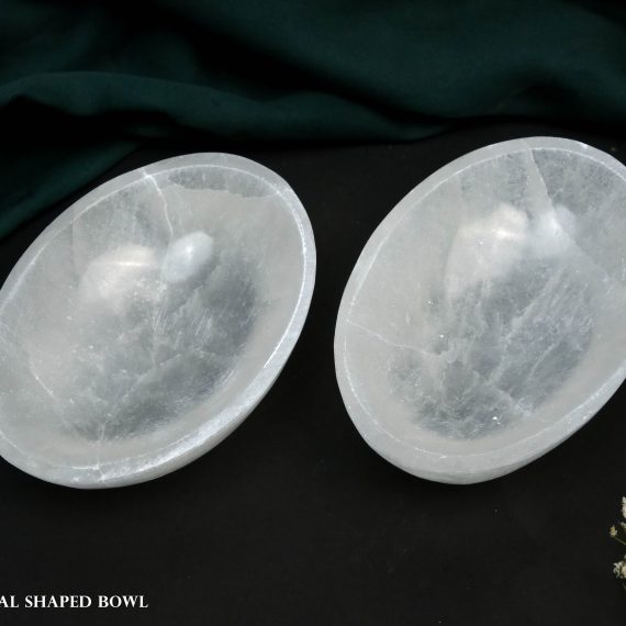 Selenite Crystal Bowl Oval Shape