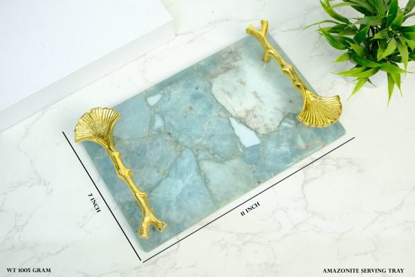 Amazonite Crystal Serving Tray