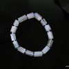 Aquamarine Pipe Shape Bead Bracelet