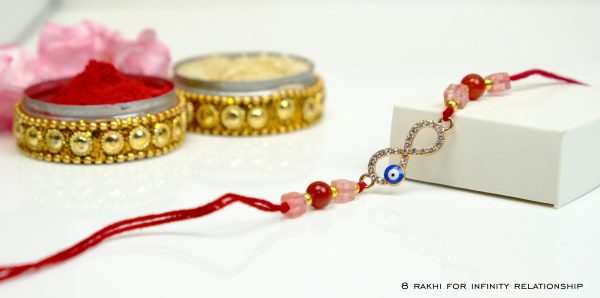 Crystal Rakhi for Infinity Love