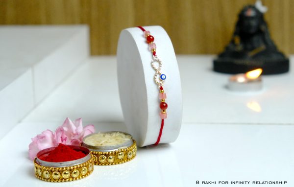 Crystal Rakhi for Infinity Love