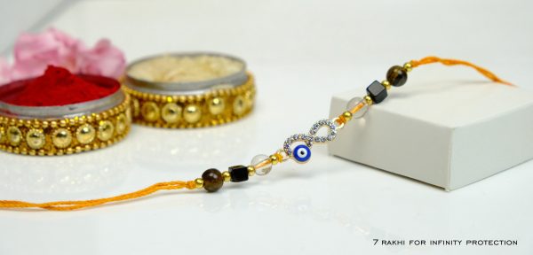 Crystal Rakhi for Infinity Protection
