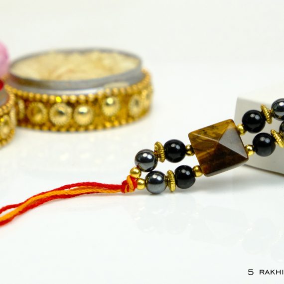Crystal Rakhi for Triple Protection