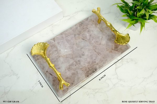 Rose Quartz serving tray