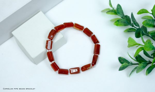 Carnelian Pipe Shape Bracelet
