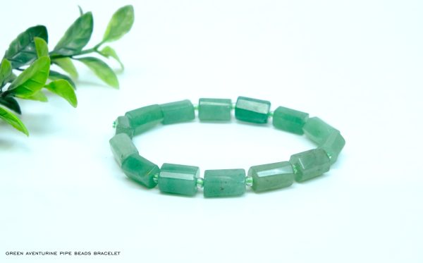 Green Aventurine Pipe Shape Bracelet