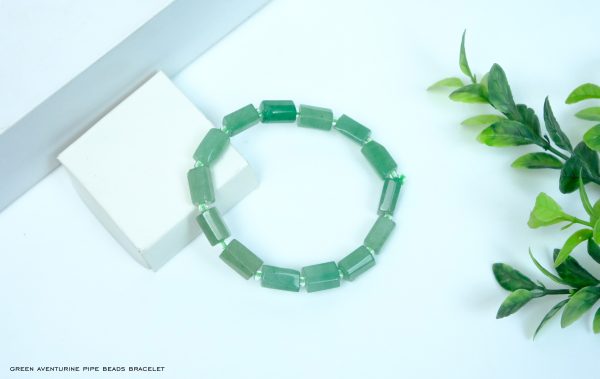 Green Aventurine Pipe Shape Bracelet