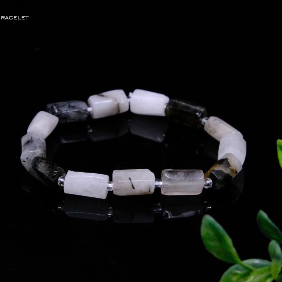 Rutilated Quartz Pipe Shape Bracelet