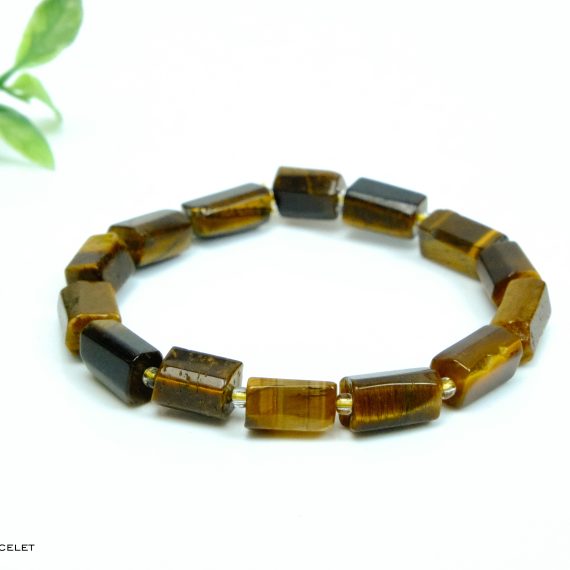 Tiger Eye Pipe Shape Bracelet
