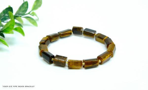 Tiger Eye Pipe Shape Bracelet