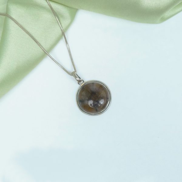 Chiastolite Pure Silver Pendant - Image 6