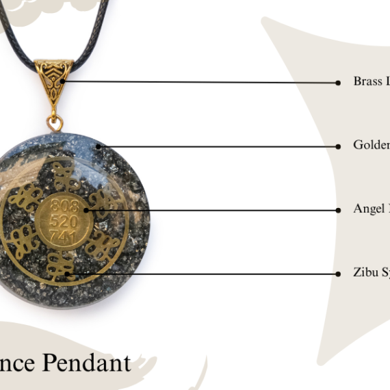 Golden Pyrite Zibu Symbol Pendant