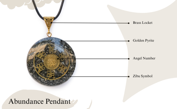Golden Pyrite Zibu Symbol Pendant