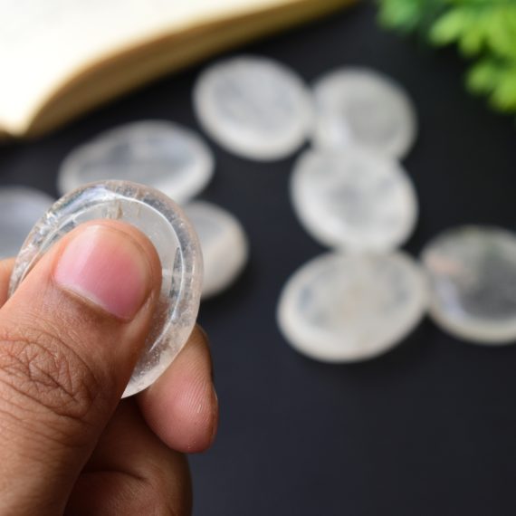 Clear Quartz Worry Stone