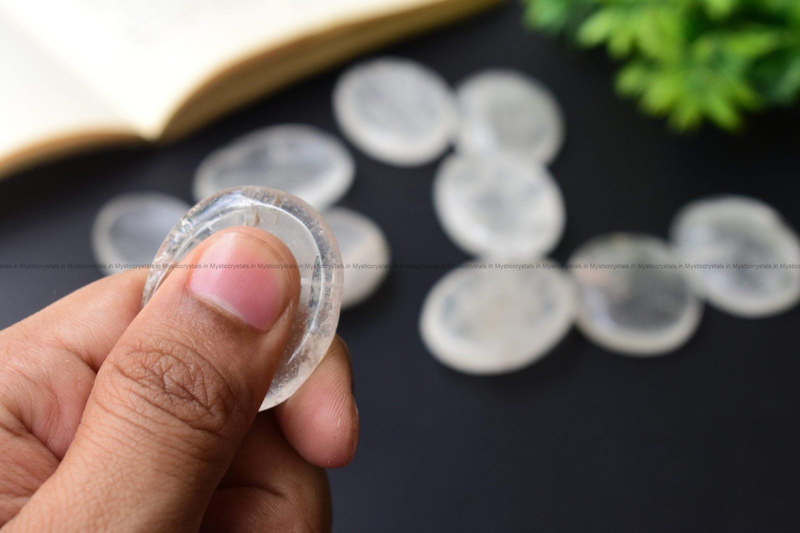 Clear Quartz Worry Stone