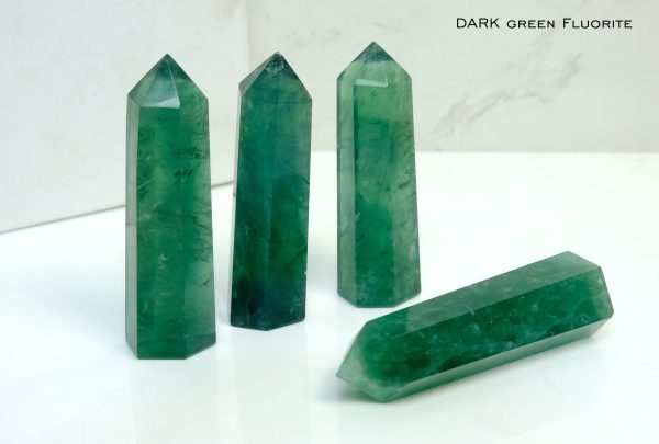 Dark Green Fluorite Crystal Obelisk