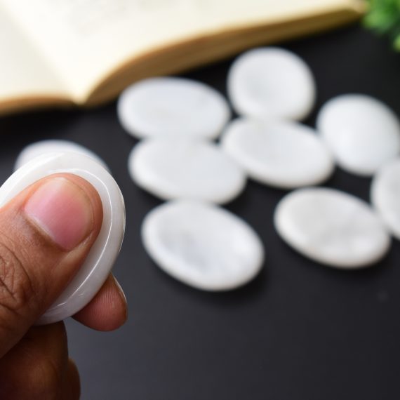 White Agate Worry Stone