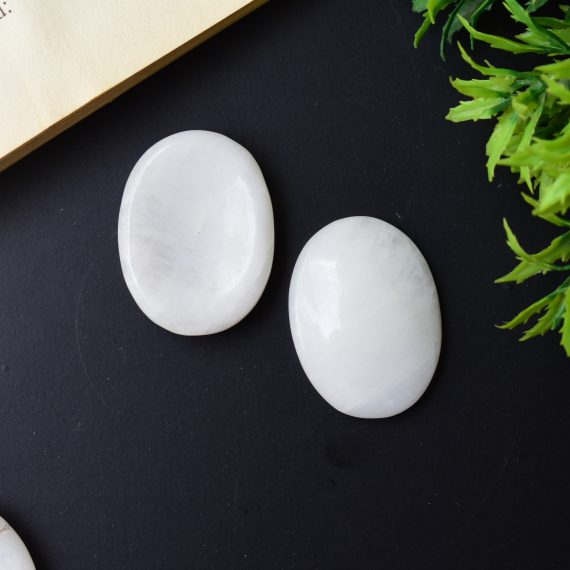 White Agate Worry Stone