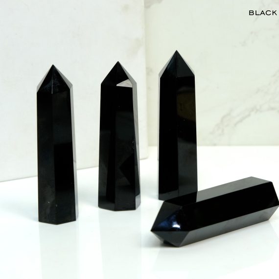 Black Obsidian Crystal Obelisk