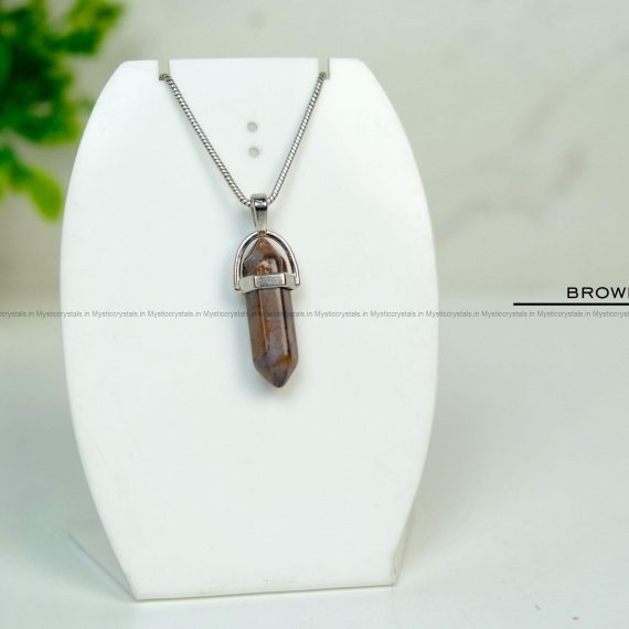 Brown Agate Pointer Pendant