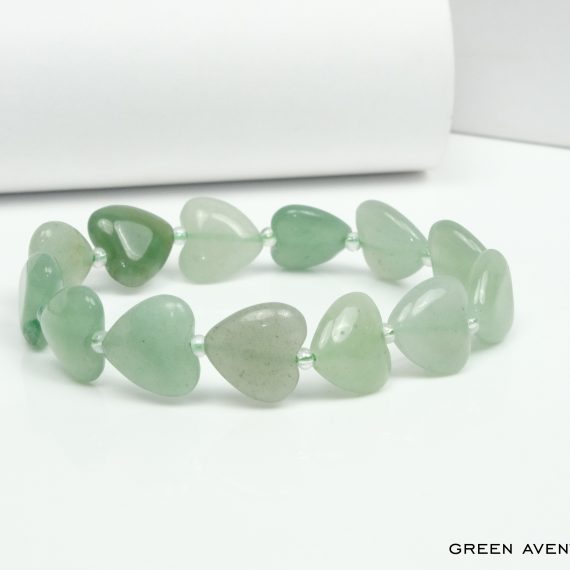 Green Aventurine Heart Shape Bead Bracelet