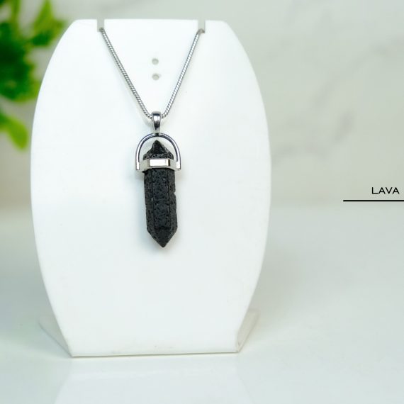 Lava Bead Pointer Pendant